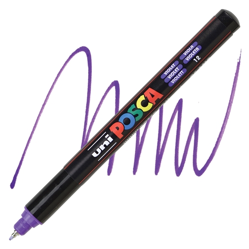 Feutre Posca Pointe Extra Fine Violet 0.7mm - Dessin et Écriture Précise pour Artistes et Designers