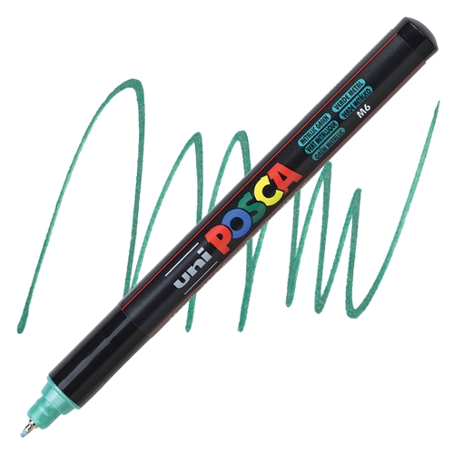 Feutre Posca Pointe Extra Fine Vert Métallique 0.7mm - Dessin et Écriture Précise pour Artistes et Designers