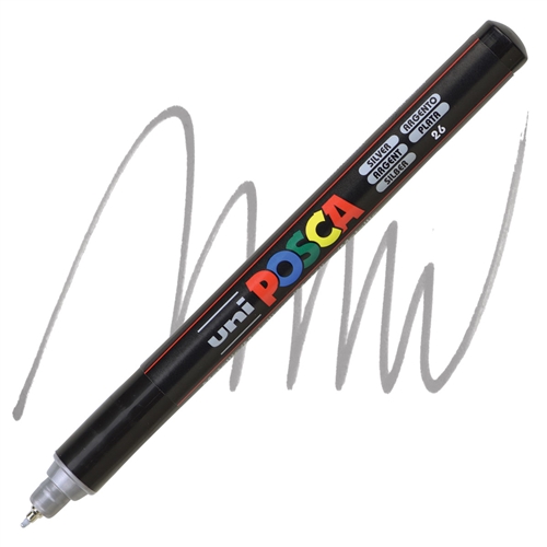 Feutre Posca Pointe Extra Fine Argent 0.7mm - Dessin et Écriture Précise pour Artistes et Designers