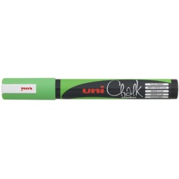 Marqueur Craie Liquide Uniball PWE-5M V FLUO - Vert Fluo, Ogive Moyenne, Pour Tableaux et Verre 1.8/2.5mm