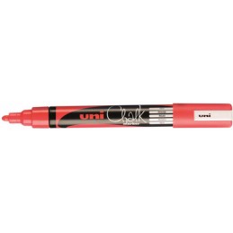 Marqueur craie liquide Uniball PWE-5M R - Rouge ogive moyen pour tableaux et surfaces lisses 1.8/2.5 mm