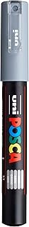 Marqueurs Uni-Ball POSCA PC1MC - Pointe conique extra-fine 0,7-1mm Gris pour dessin et écriture