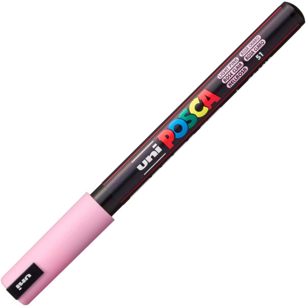Feutre Posca Pointe Extra Fine Rose clair 0.7mm - Dessin et Écriture Précise pour Artistes et Designers