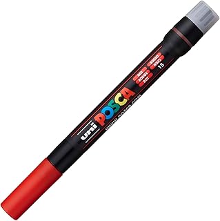Marqueur pinceau Uni-Ball Posca Brush PCF-350 - Rouge pour dessin et calligraphie