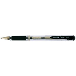 Stylo Roller Uni-ball Signo Broad UM153C - Encre Gel Noire, Pointe Large 1mm, Préhension Caoutchouc