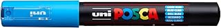 Marqueur Uni-Ball POSCA 186753 - Pointe ogive extra fine 0.7mm bleu clair pour dessins précis