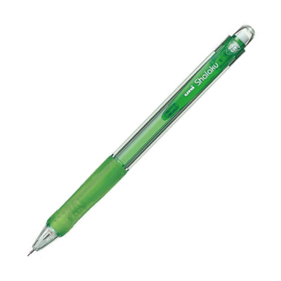 Porte-mine Uni-Ball Shalaku Vert - Mine fine 0,5 mm Rechargeable Gomme intégrée pour écriture précise