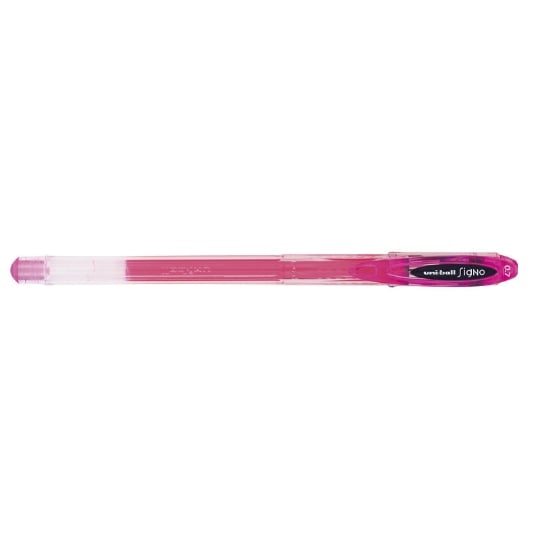 Stylo roller gel Uni-Ball Signo - Encre rose, pointe fine 0.7mm, écriture fluide pour bureau et école