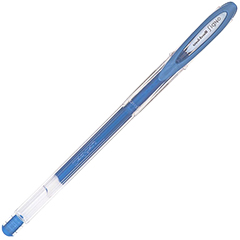 Rollers encre gel UNI-BALL Signo UM120NM -  Pointe Moyenne 0,7mm, Couleur Bleu Métal pour écriture