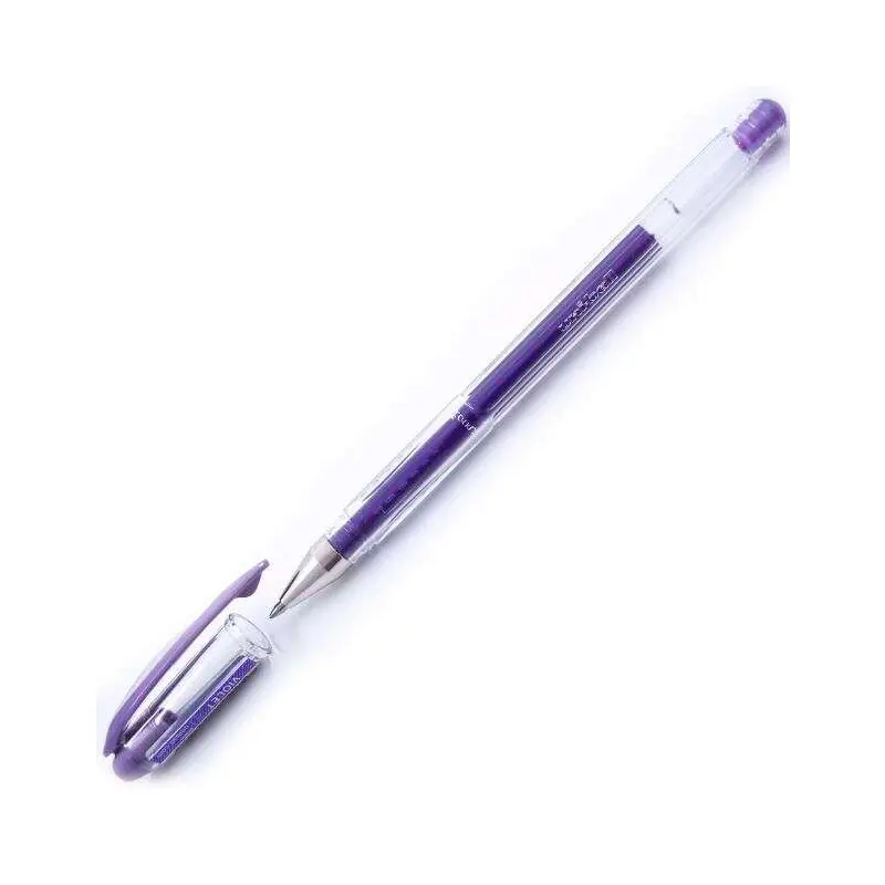 Stylo Roller encre gel uni-ball Signo UM120NM - Pointe Moyenne 0,7mm Violet Métal pour écriture fluide