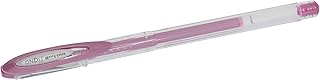 Stylo Roller encre gel Uni-ball Signo UM120NM - Pointe Moyenne 0,7mm Rose Métallisé pour écriture précise