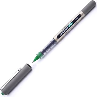 Stylo roller encre liquide Uniball EYE FINE UB-157 - Encre verte, pointe fine 0.7mm pour écriture précise