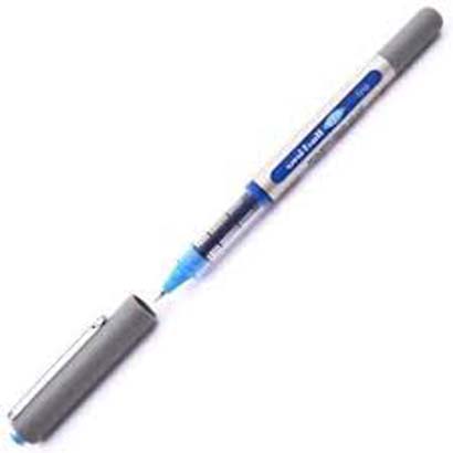 Stylo roller encre liquide Uniball EYE FINE UB-157 - Encre bleue claire, pointe fine 0.7mm pour écriture précise