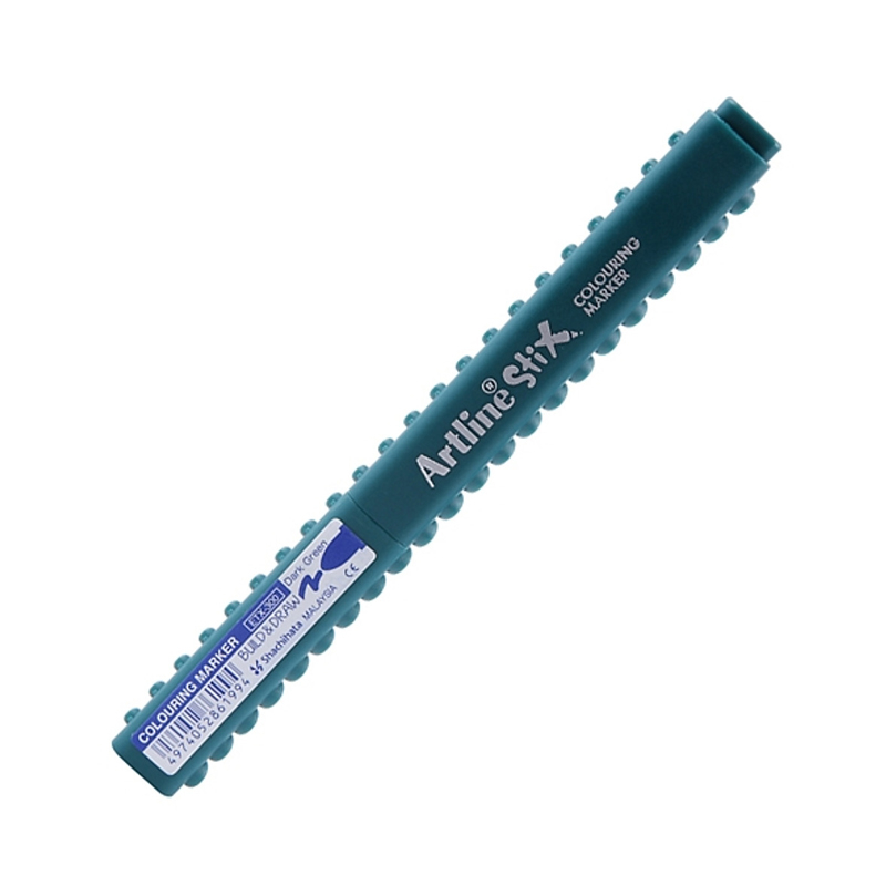 Marqueur pinceau Artline Stix Colouring Marker - Couleur Dark Green pour dessin et coloriage