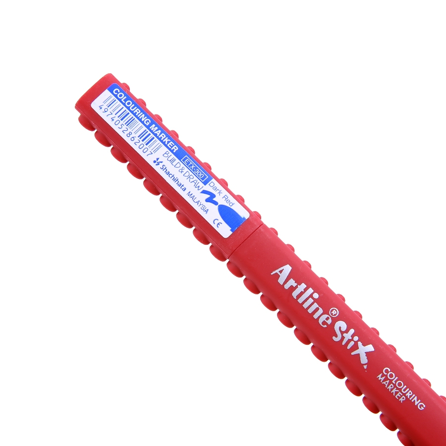 Marqueur pinceau Artline Stix Colouring Marker - Couleur Dark Red pour dessin et coloriage