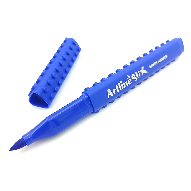 Marqueur pinceau Artline Stix Brush Marker - Couleur Blue pour dessin et coloriage