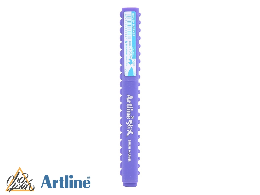 Marqueur pinceau Artline Stix Brush Marker - Couleur Purple pour dessin et coloriage