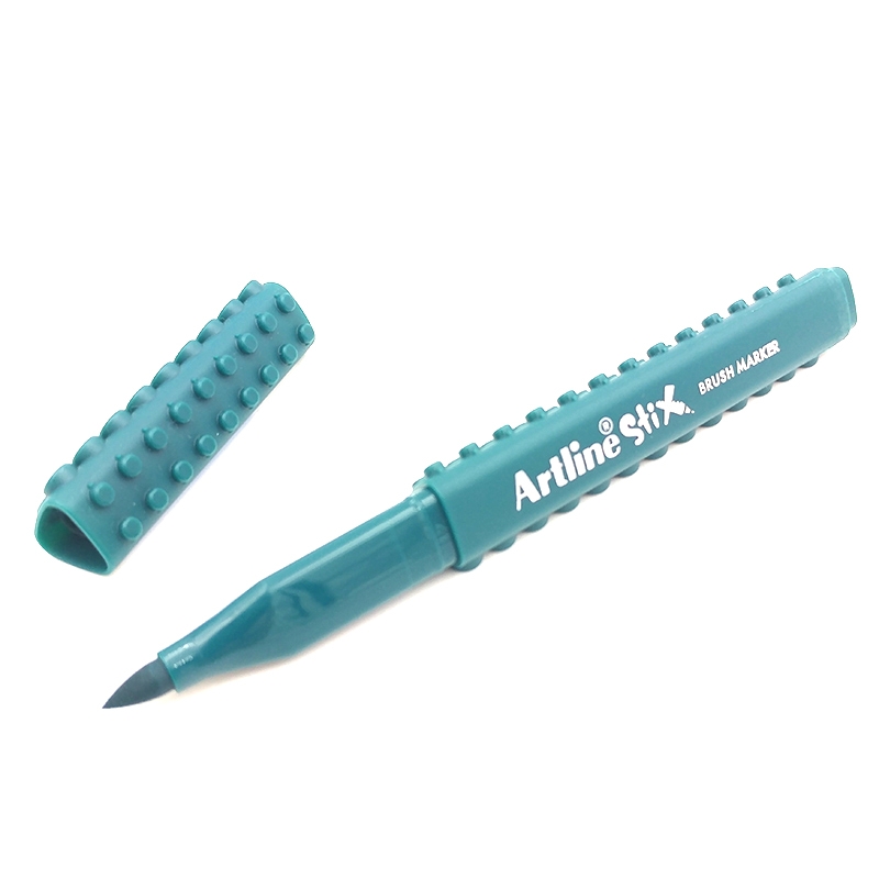 Marqueur pinceau Artline Stix Brush Marker - Couleur Dark Green pour dessin et coloriage
