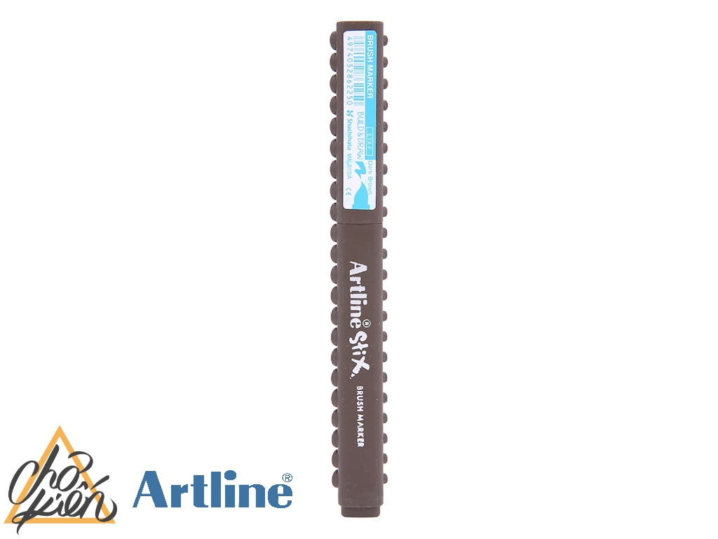 Marqueur pinceau Artline Stix Brush Marker - Couleur Dark Brown pour dessin et coloriage