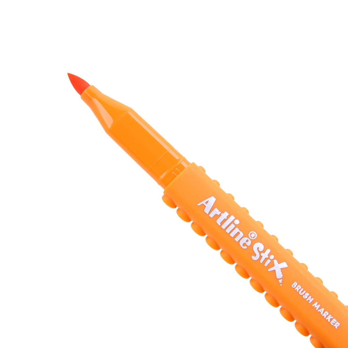Marqueur pinceau Artline Stix Brush Marker - Couleur Orange pour dessin et coloriage