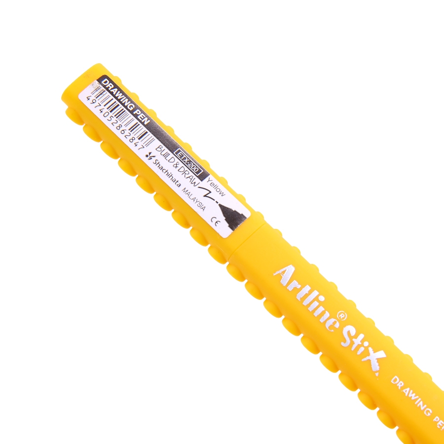 Marqueur pinceau Artline Stix Drawing Pen - Couleur Yellow pour dessin et coloriage
