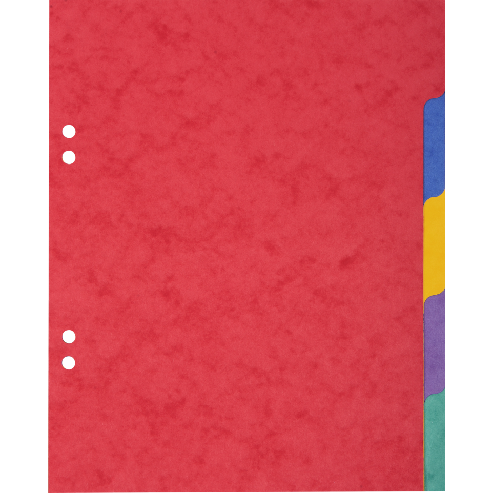  intercalaires Exacompta A5 - 5 positions couleurs assorties pour classement
