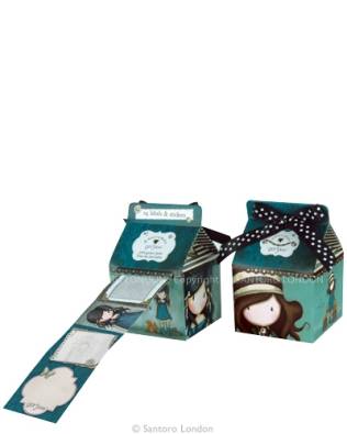 Boîte de rangement Gorjuss Santoro's avec étiquettes - Accessoire de bureau et loisirs créatifs