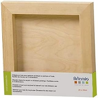 Châssis Bois 3D à Décorer Artemio VITAB2020 - 20x20x2 cm Bois Beige pour Loisirs Créatifs