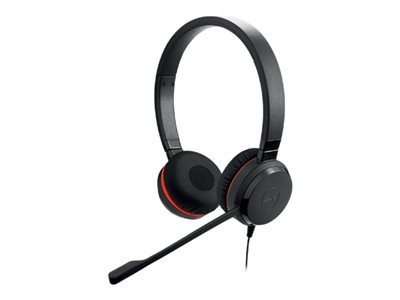 Micro-casque Jabra Evolve 20SE MS stereo - sur-oreille filaire USB-C et USB-A avec isolation acoustique pour bureau et télétravail