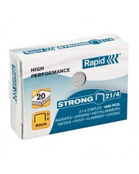 Agrafes Rapid Strong 21/4 galvanisées - boîte de 5000 agrafes pour jusqu'à 15 feuilles bureau