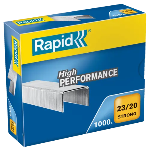 Agrafes Rapid Strong 23/20 - Boîte de 1000, Galvanisé pour Usage Bureau et Atelier