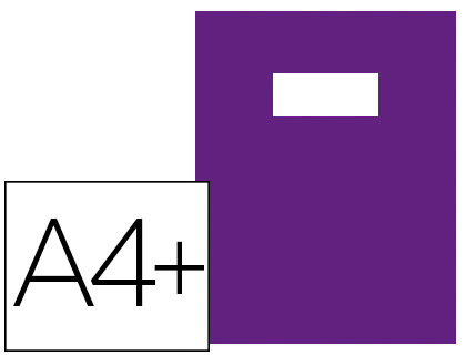 Protège-cahier RIPLAST Yéti PVC opaque 20/100e - 240x320 mm - Porte-étiquette et étiquette A4 - Violet pour fournitures scolaires