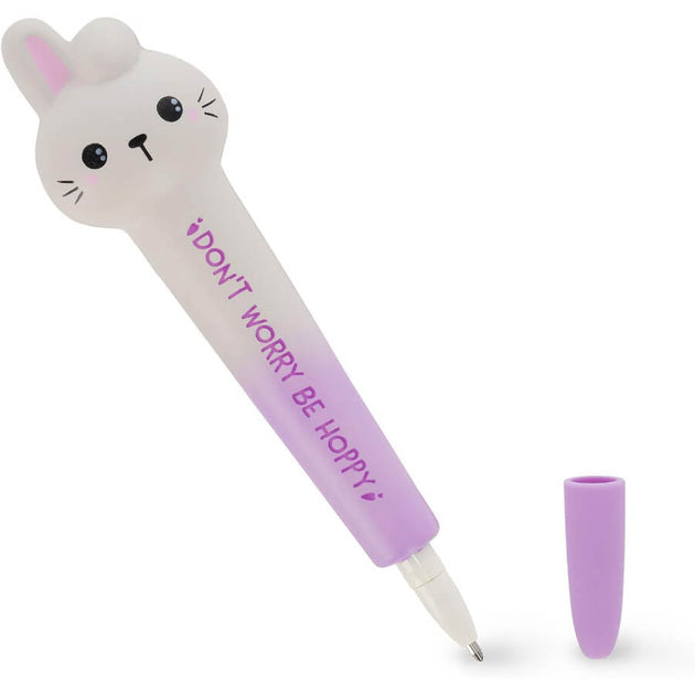 Stylo Gel Antistress Legami Bunny - Encre Noire 1 mm Papeterie Relaxation pour Bureau et École