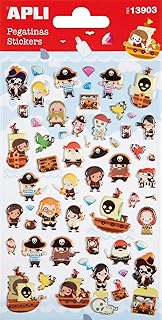Stickers APLI Pirate - Autocollants décoratifs pour projets créatifs et fêtes à thème
