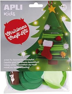 Kit de loisir créatif de Noël APLI Kids 14346S - Créer décoration sapin à suspendre - Activité manuelle pour enfants
