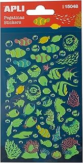 Stickers APLI Poissons - Autocollants décoratifs pour loisirs créatifs et papeterie