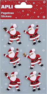 stickers autocollants décoratifs Appli Kids Père Noël Pompon - Autocollants festifs pour décorations de Noël