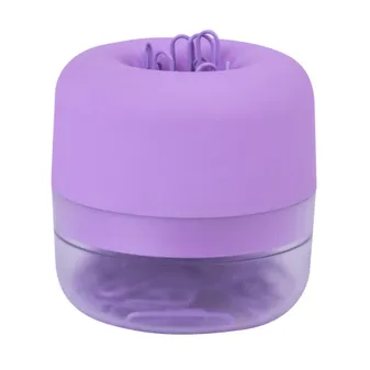 Distributeur de trombones APLI Nordik Collection - Violet, magnétique, 50 trombones inclus, pour bureau