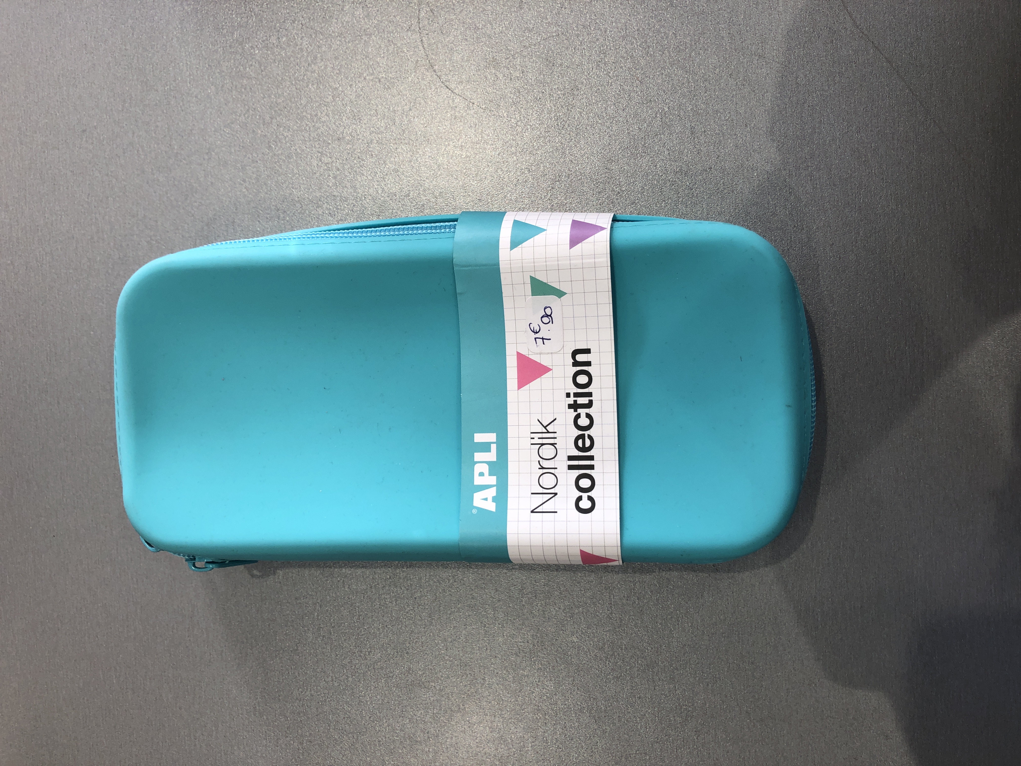Trousse scolaire Apli - Rectangulaire en silicone couleurs pastel pour fournitures scolaires
