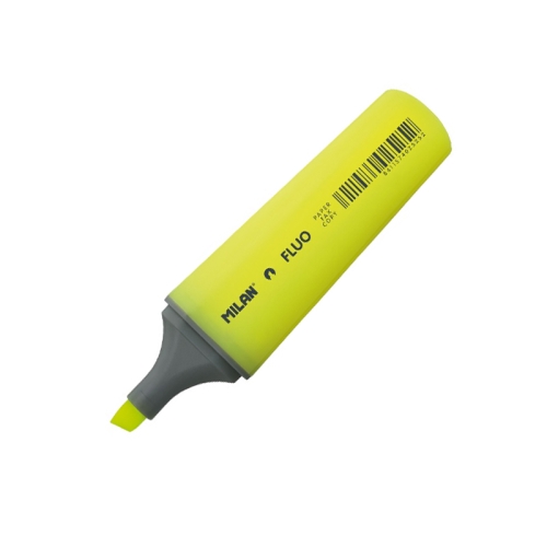 Surligneur MILAN Fluo Marker - jaune fluorescent pour écriture et surlignage scolaire et bureau
