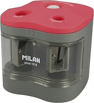 Taille-crayon MILAN BWM10278 Power Sharp - Aiguiseur à double usage pour bureau et école
