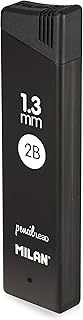 Mines Graphite MILAN 1,3 mm 2B - Lot de 12 Recharges pour Porte-Mine Compatible Écriture et Dessin