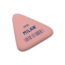 Gomme triangulaire Milan - Blanche en caoutchouc synthétique pour effacer avec précision