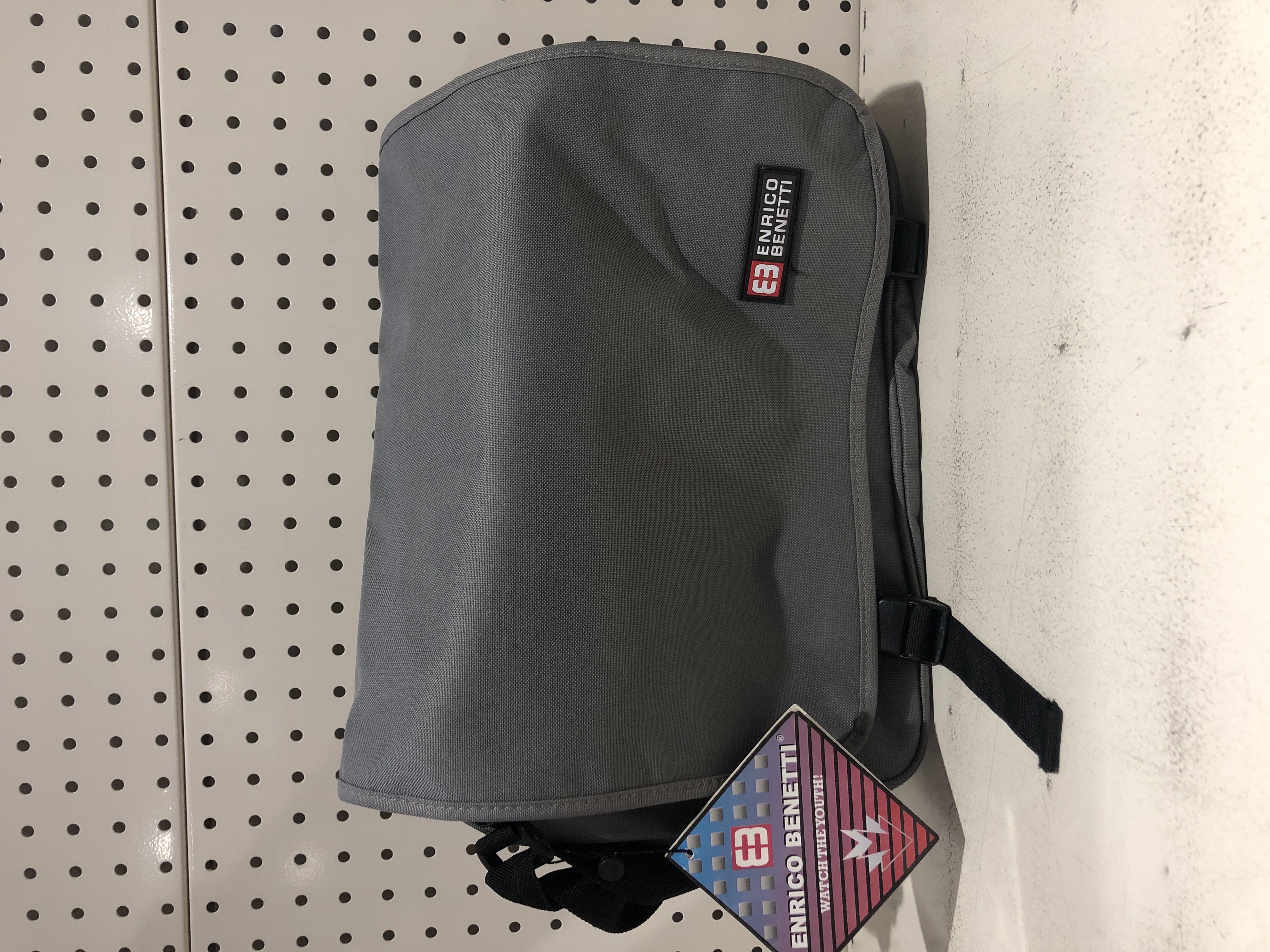 Sac bandoulière Enrico Benetti - gris - capacité moyenne pour usage scolaire et professionnel