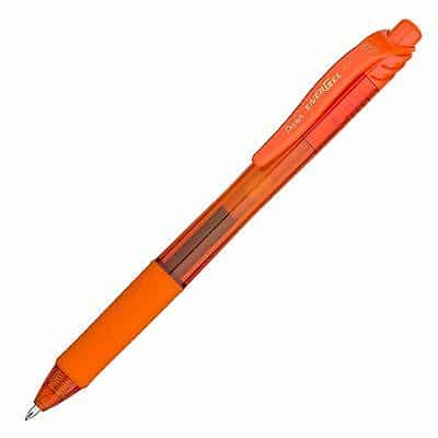 Stylo roller à gel Pentel EnerGel-X BL107 - Orange - Pointe 0.7 mm pour écriture fluide