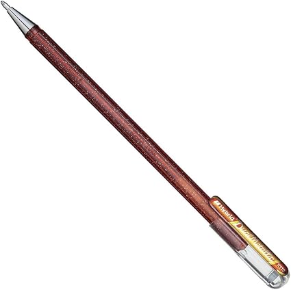 Stylo roller Pentel DualMetallic - Encre gel Orange + Jaune Métallique Pointe 1mm pour écriture créative