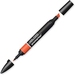 Marqueur Winsor & Newton Promarker O177 Orange Brillant - Double Pointe Fine et Large pour Dessin et Illustration