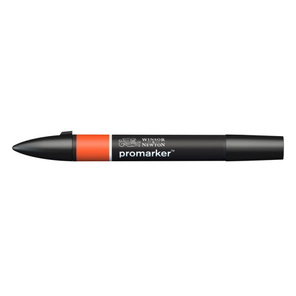 Marqueur Winsor & Newton Promarker O177 Orange Brillant - Double Pointe Fine et Large pour Dessin et Illustration