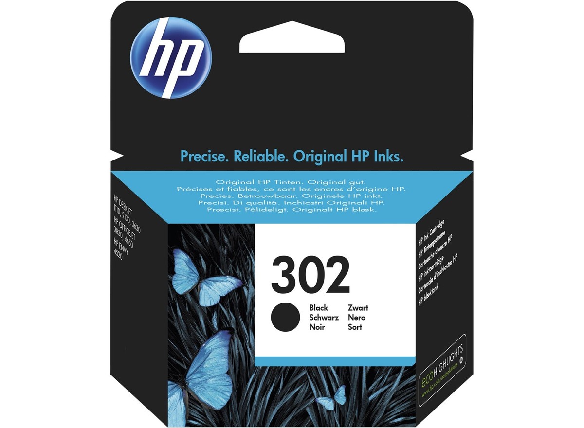 Cartouche d'encre HP 302 Noir - Impression jet d'encre - Compatible imprimantes HP pour documents couleur