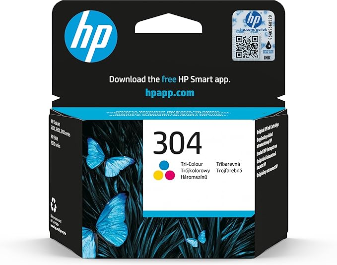 Cartouche d'encre HP 304 Authentique Trois Couleurs N9K05AE - Compatible imprimantes HP pour bureautique et usage domestique